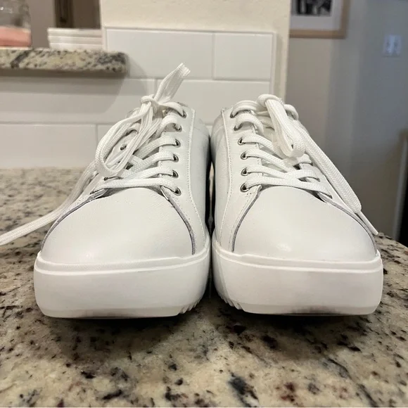 Vionic Kearny White Leather Platform Sneakers Support Comfort Walking Womens 9.5 - Picture 11 of 12
